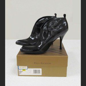 Enzio Angiolini KALEB Shiny Black Bootie Size 7.5